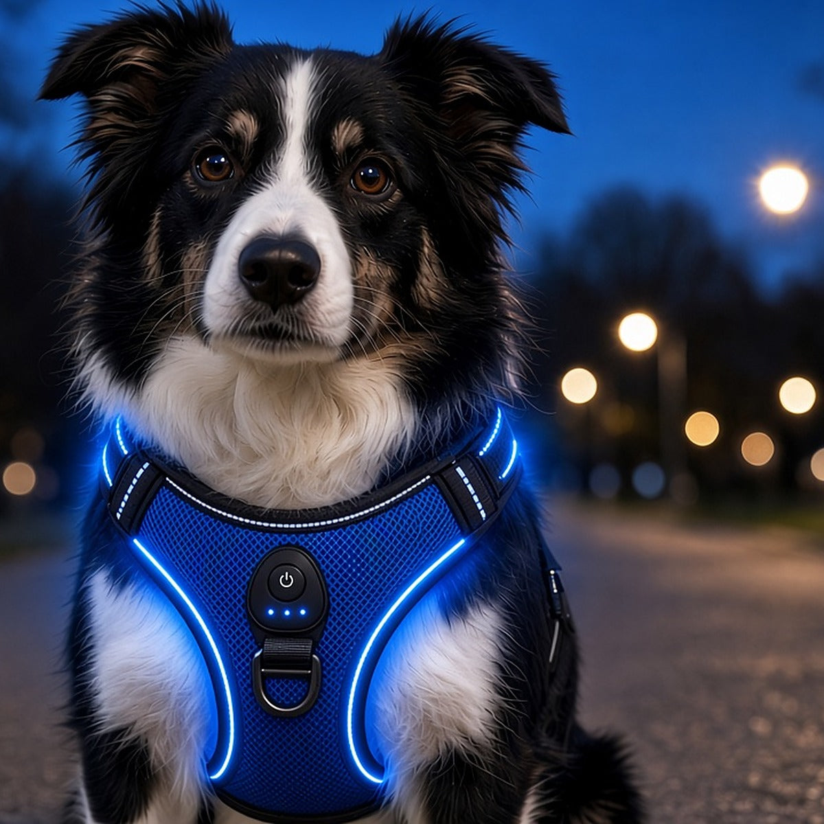 Rechargeable LED Light-Up Dog Harness