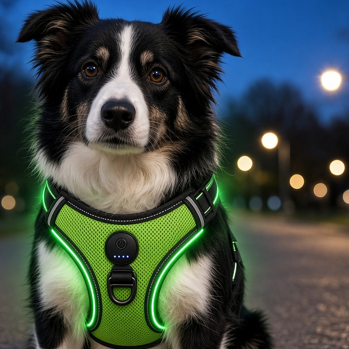 Rechargeable LED Light-Up Dog Harness