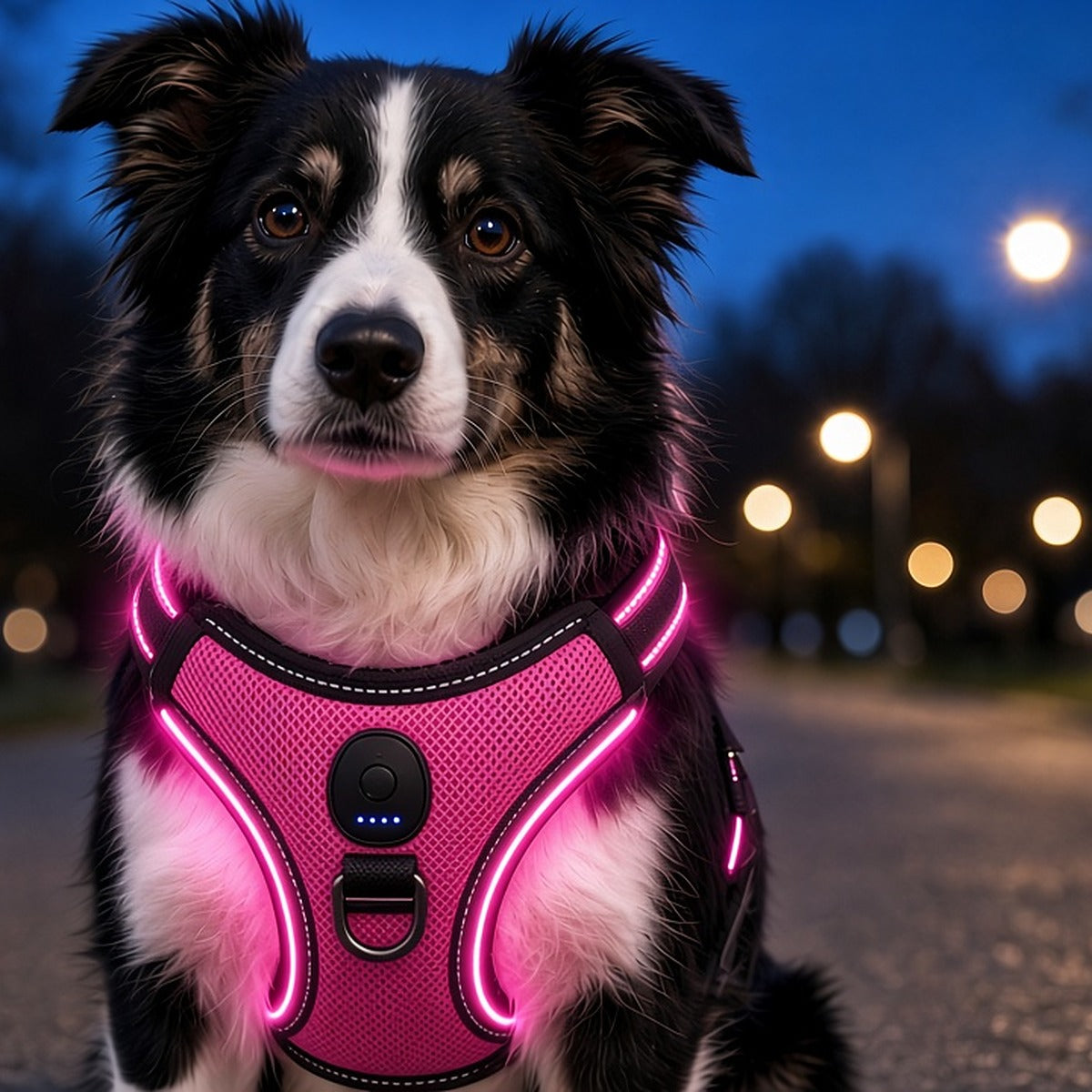 Rechargeable LED Light-Up Dog Harness