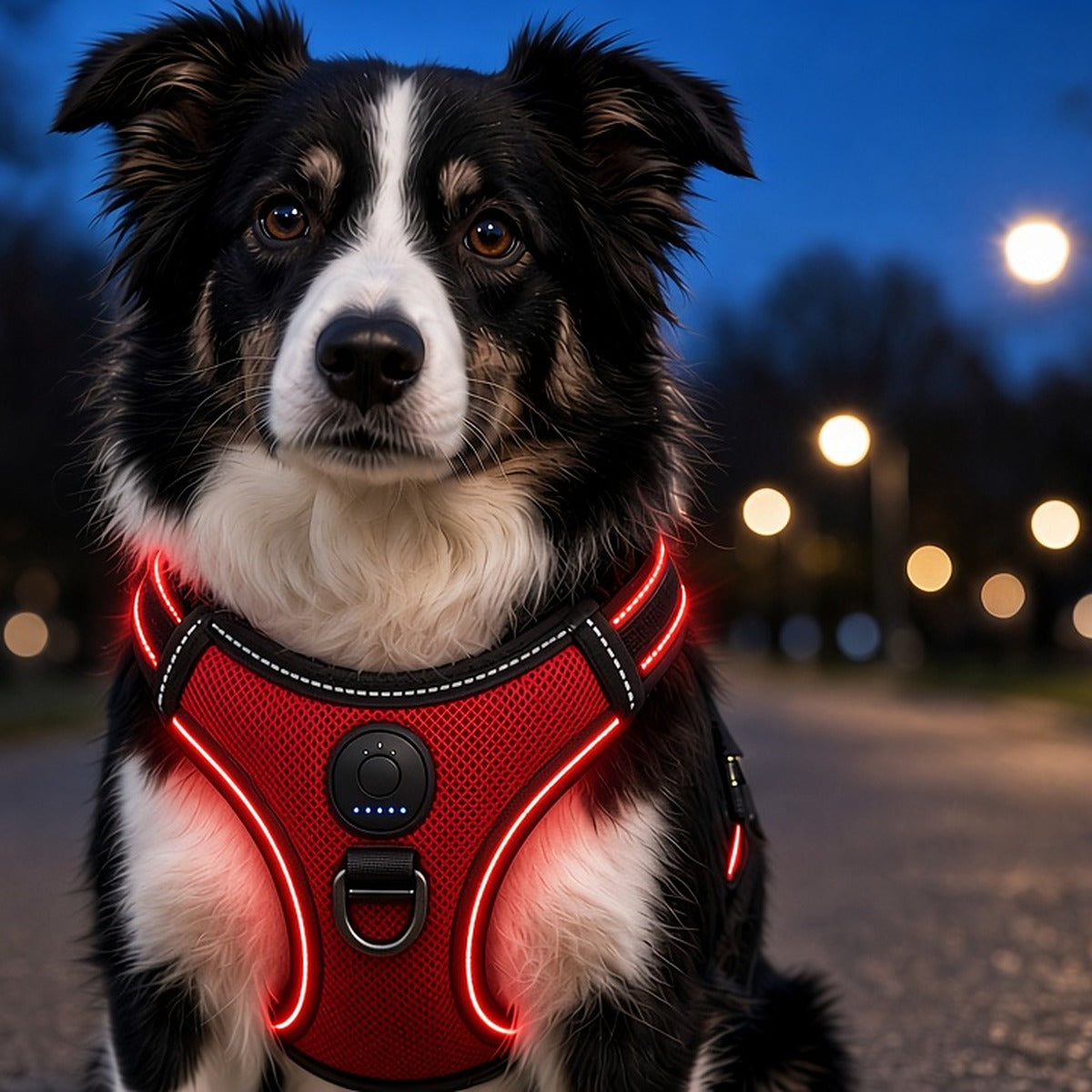 Rechargeable LED Light-Up Dog Harness