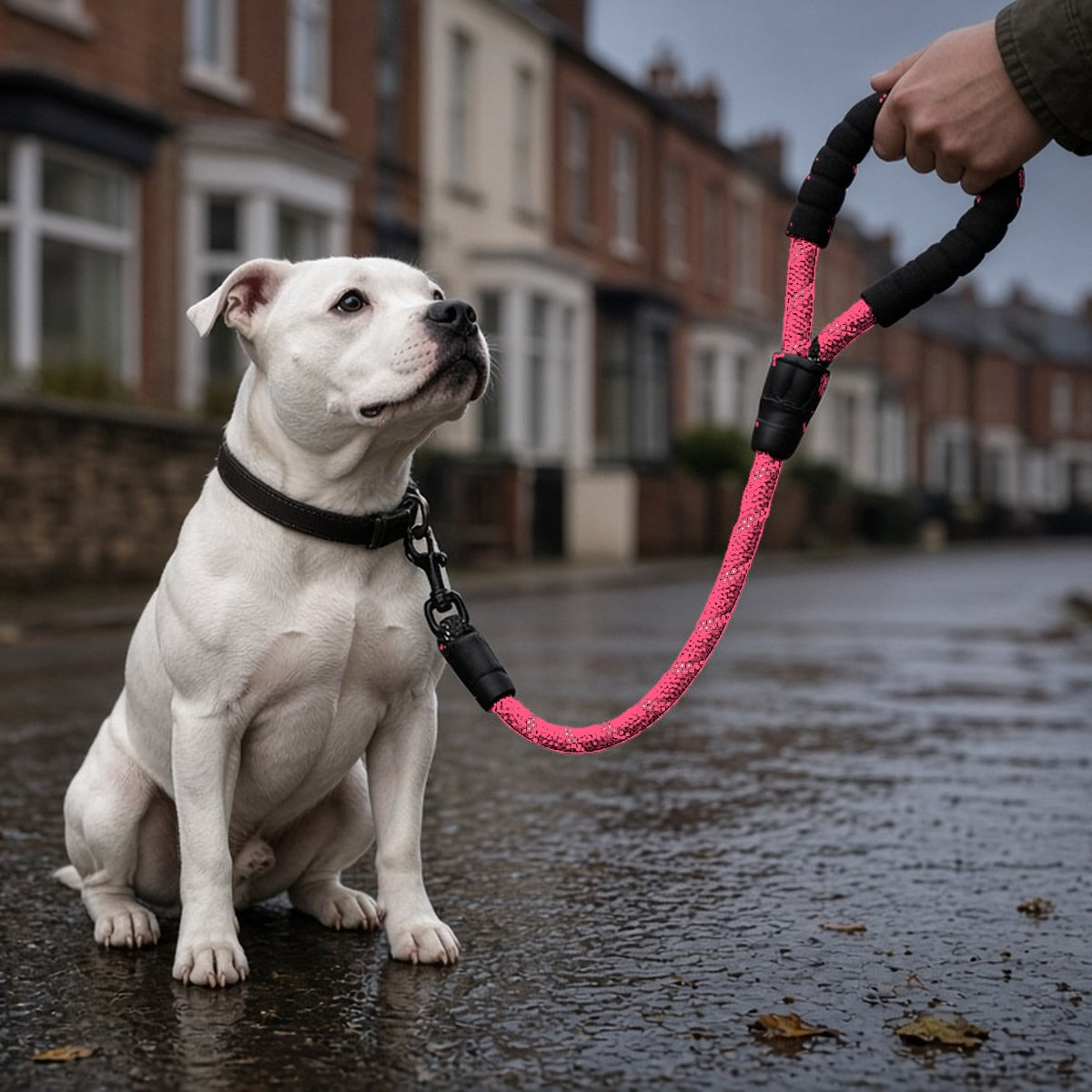 Reflective Padded-Handle Lead