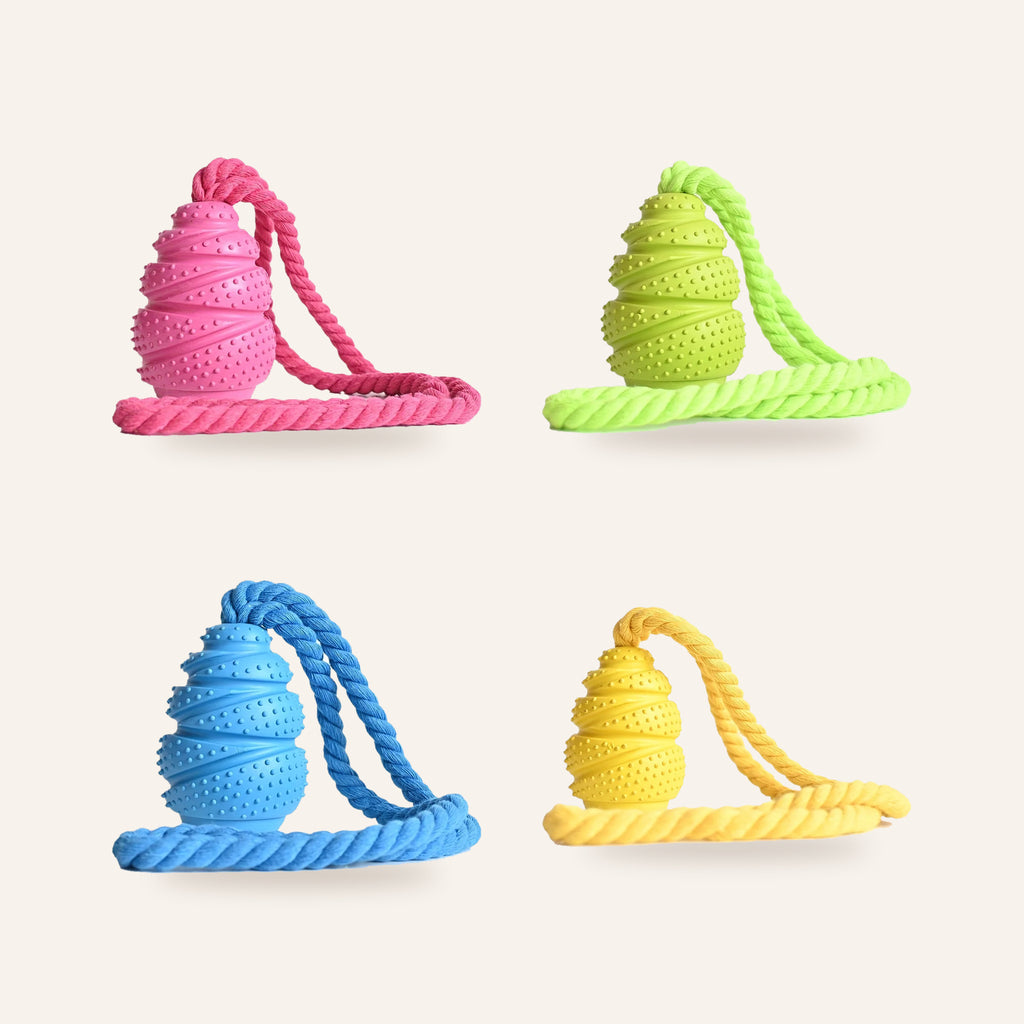 Treat-Dispensing Grenade Chew Toy: rope versions
