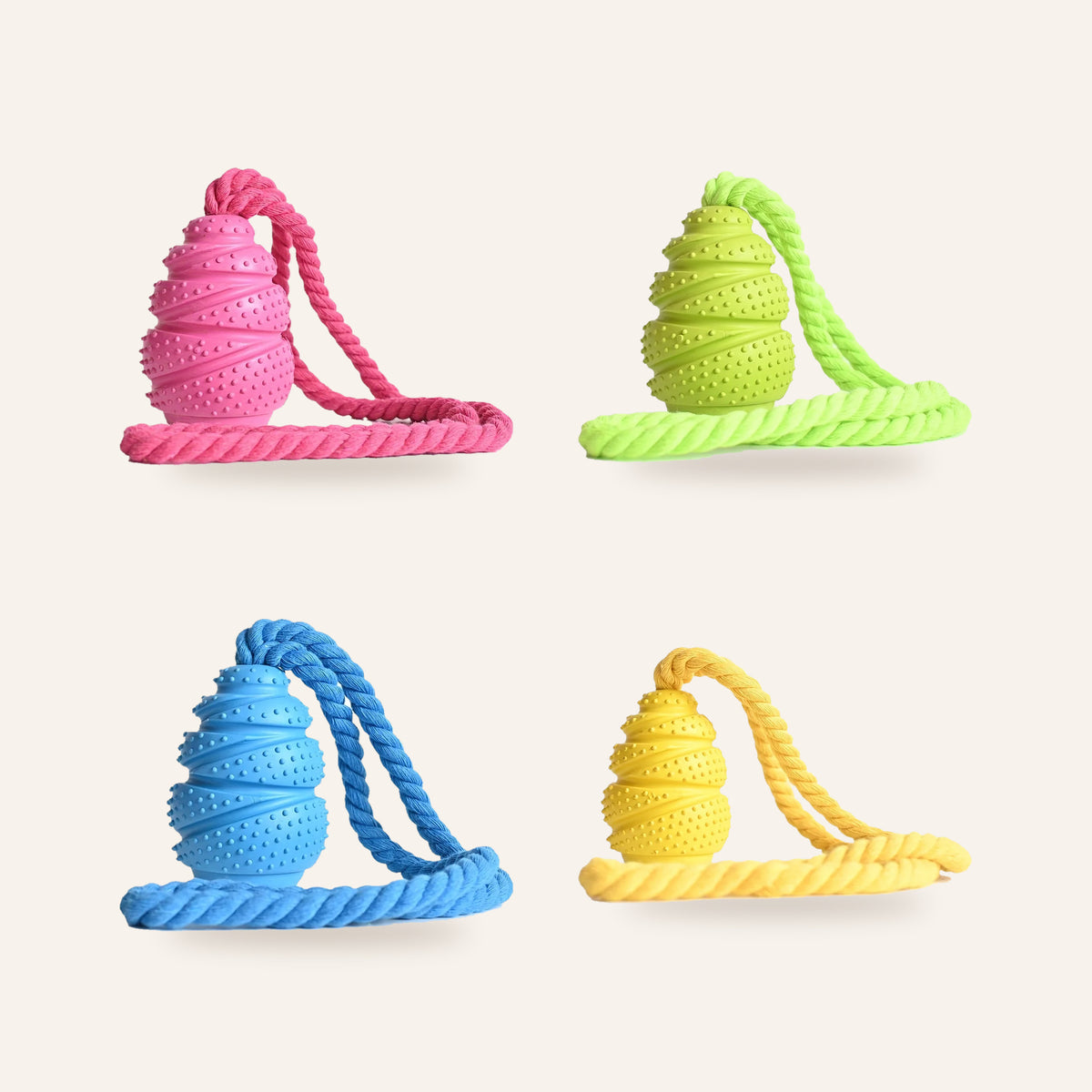 Treat-Dispensing Grenade Chew Toy: rope versions