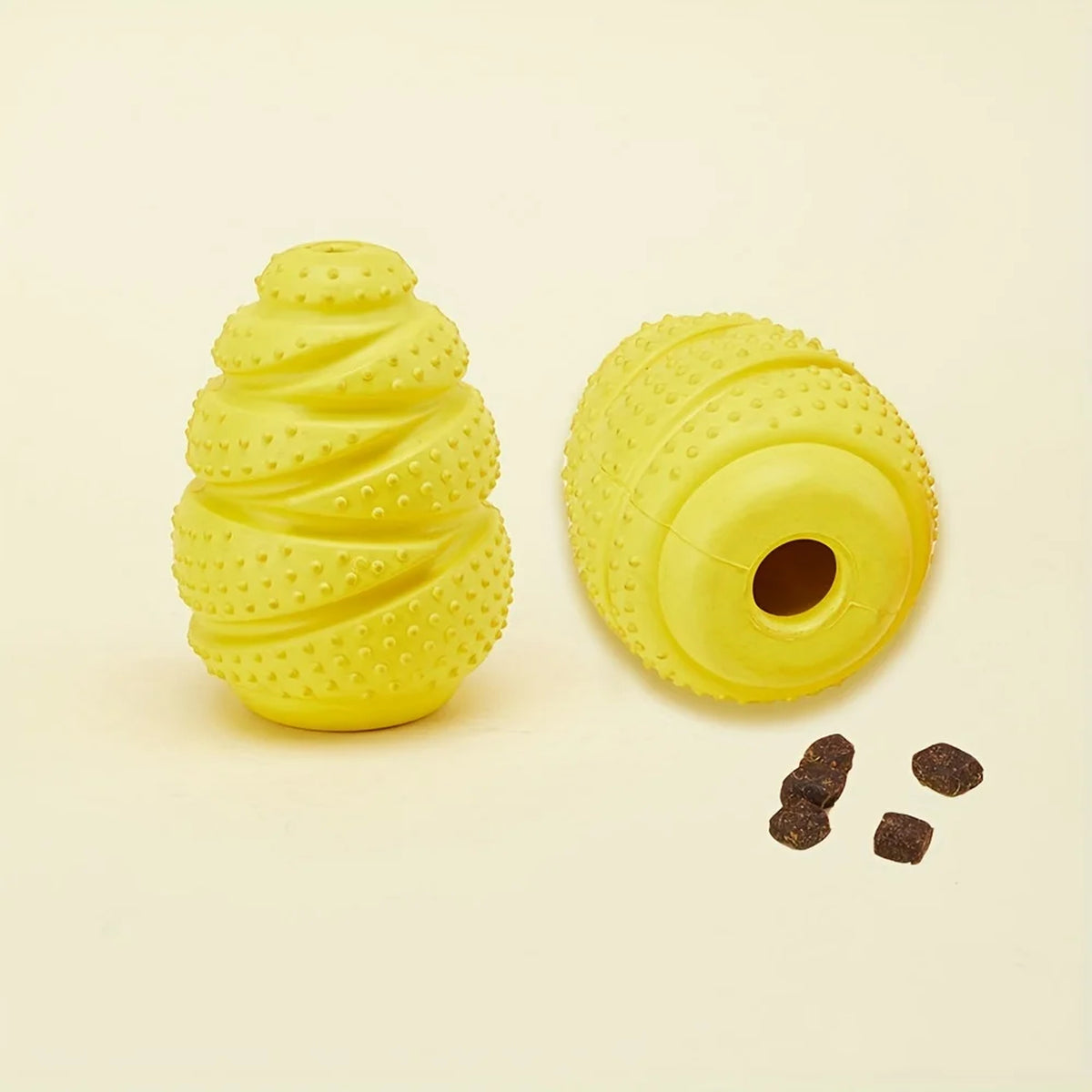 Treat-Dispensing Grenade Chew Toy: detail treat hole