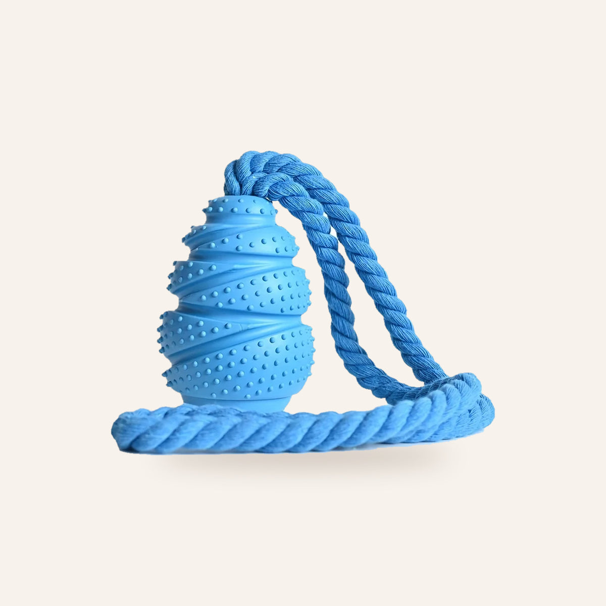 Treat-Dispensing Grenade Chew Toy: blue rope