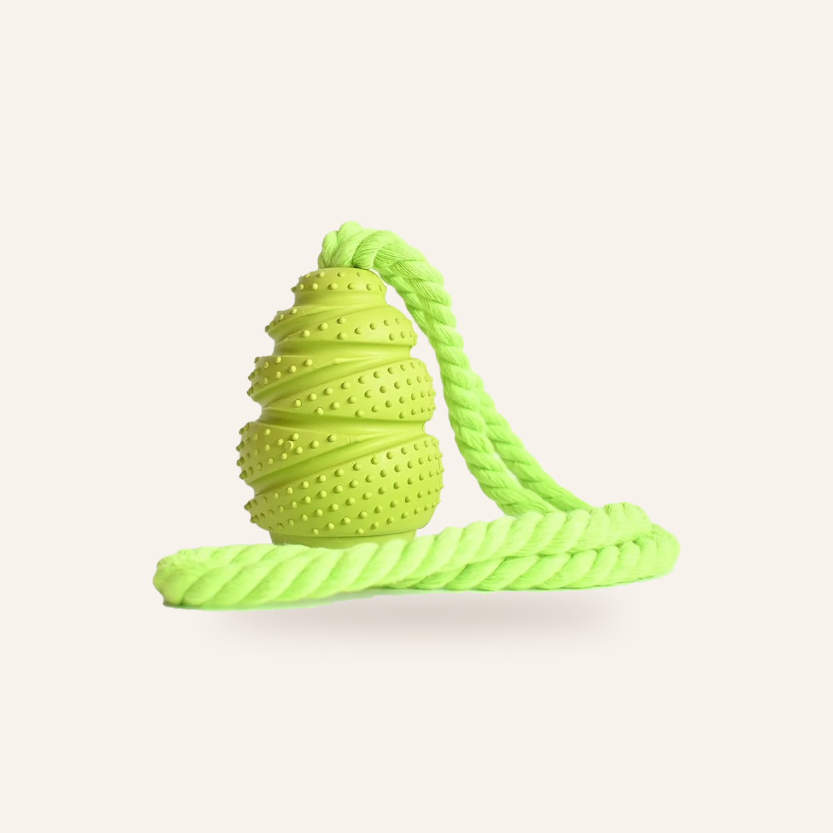 Treat-Dispensing Grenade Chew Toy: green rope
