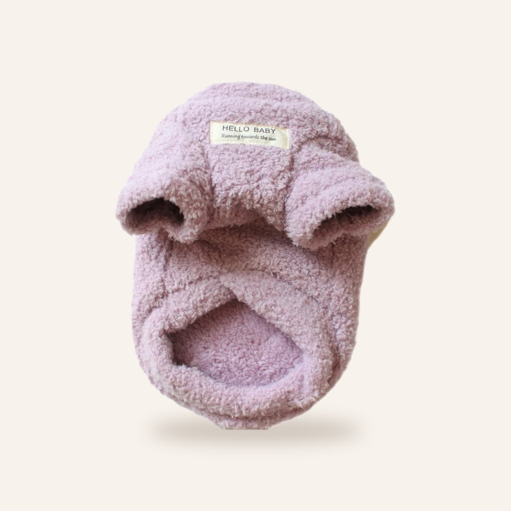 Warm Plush Winter Dog Jumper: purple
