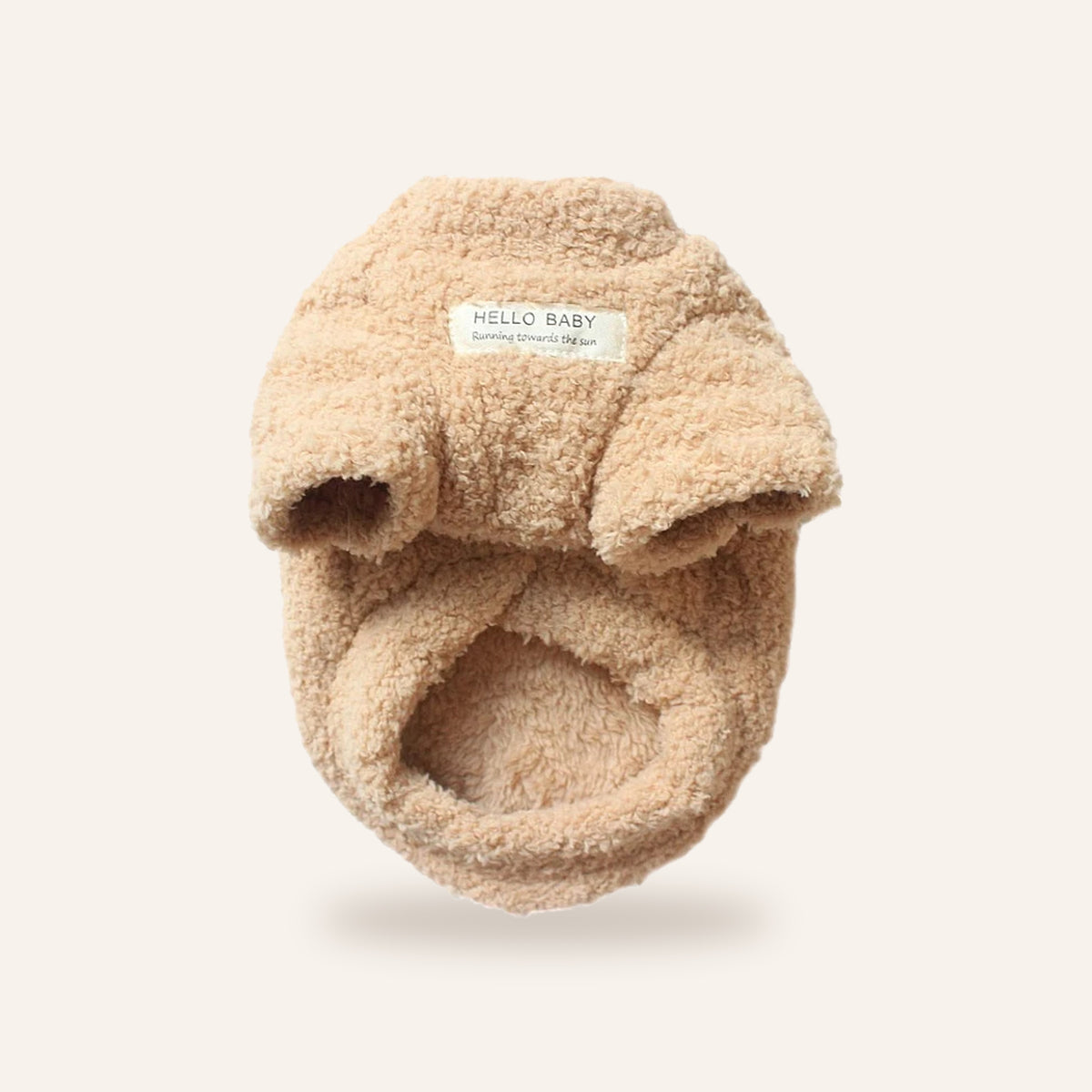 Warm Plush Winter Dog Jumper: khaki