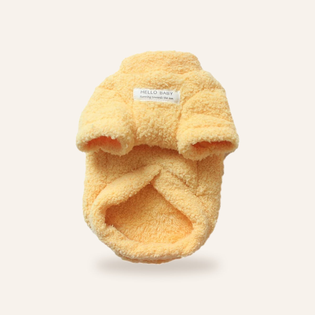 Warm Plush Winter Dog Jumper: yellow