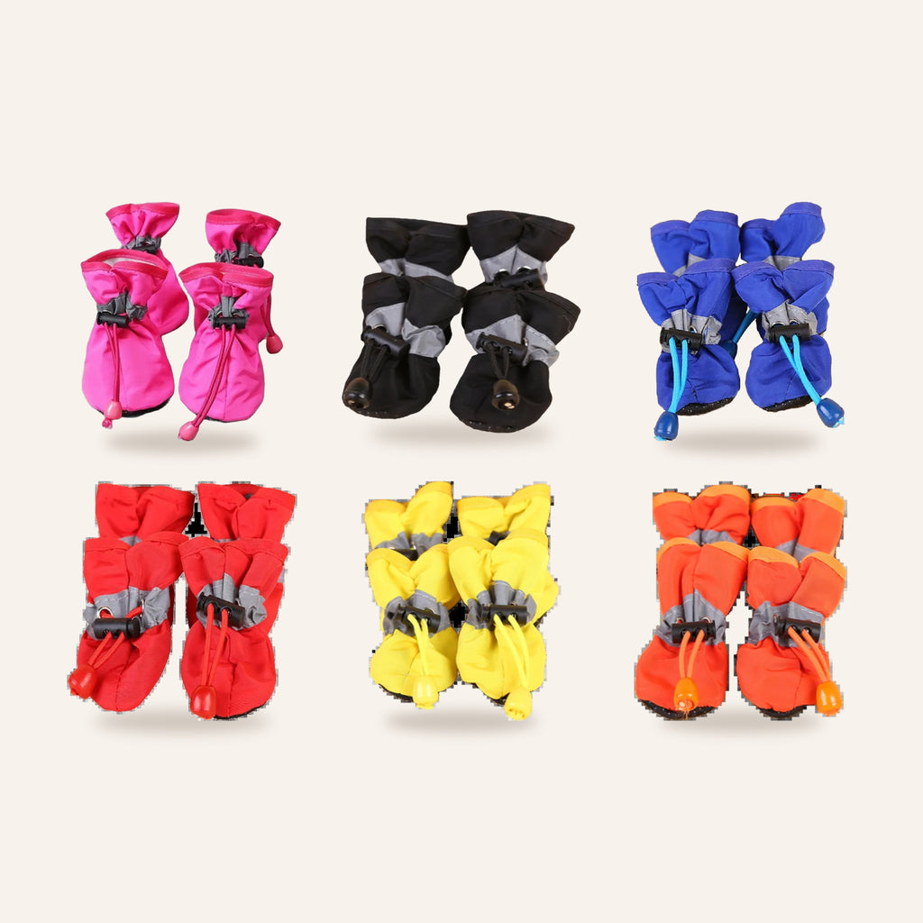 Waterproof Dog Rain Boots (Set of 4): colours