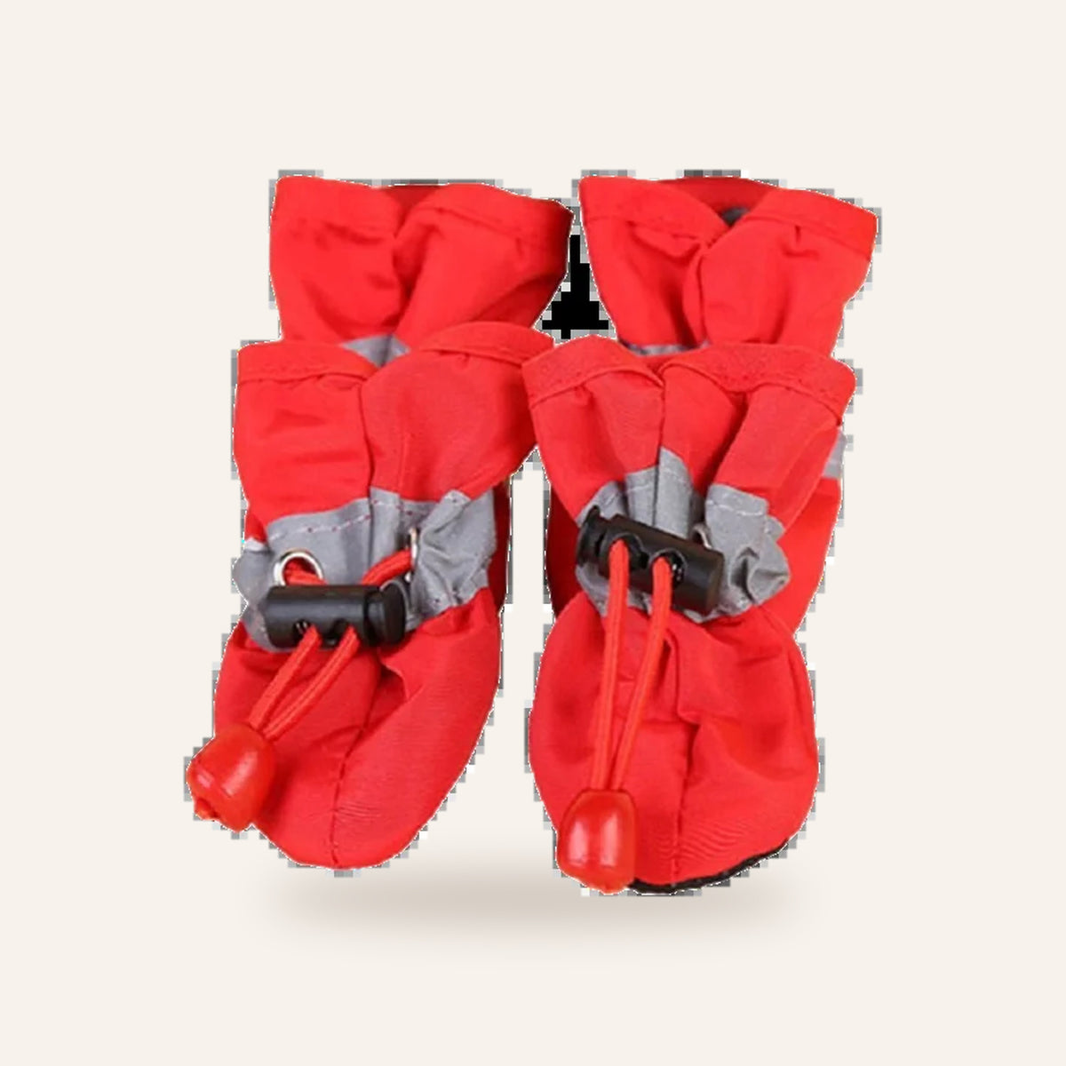 Waterproof Dog Rain Boots (Set of 4): red