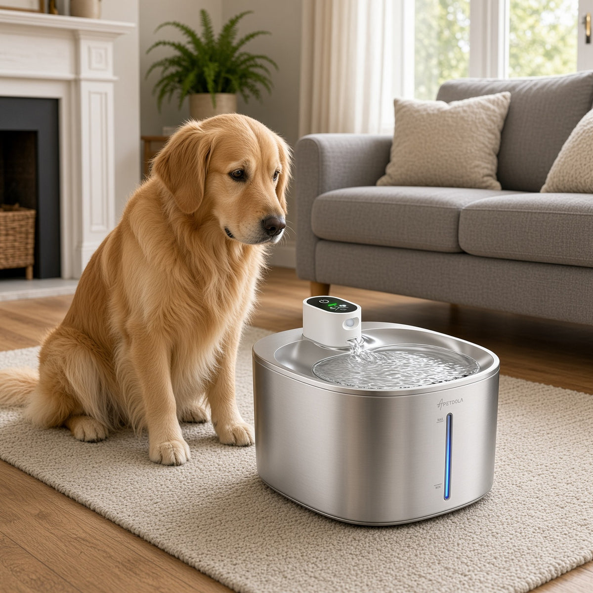 Cordless Sensor Water Fountain (4L): living room