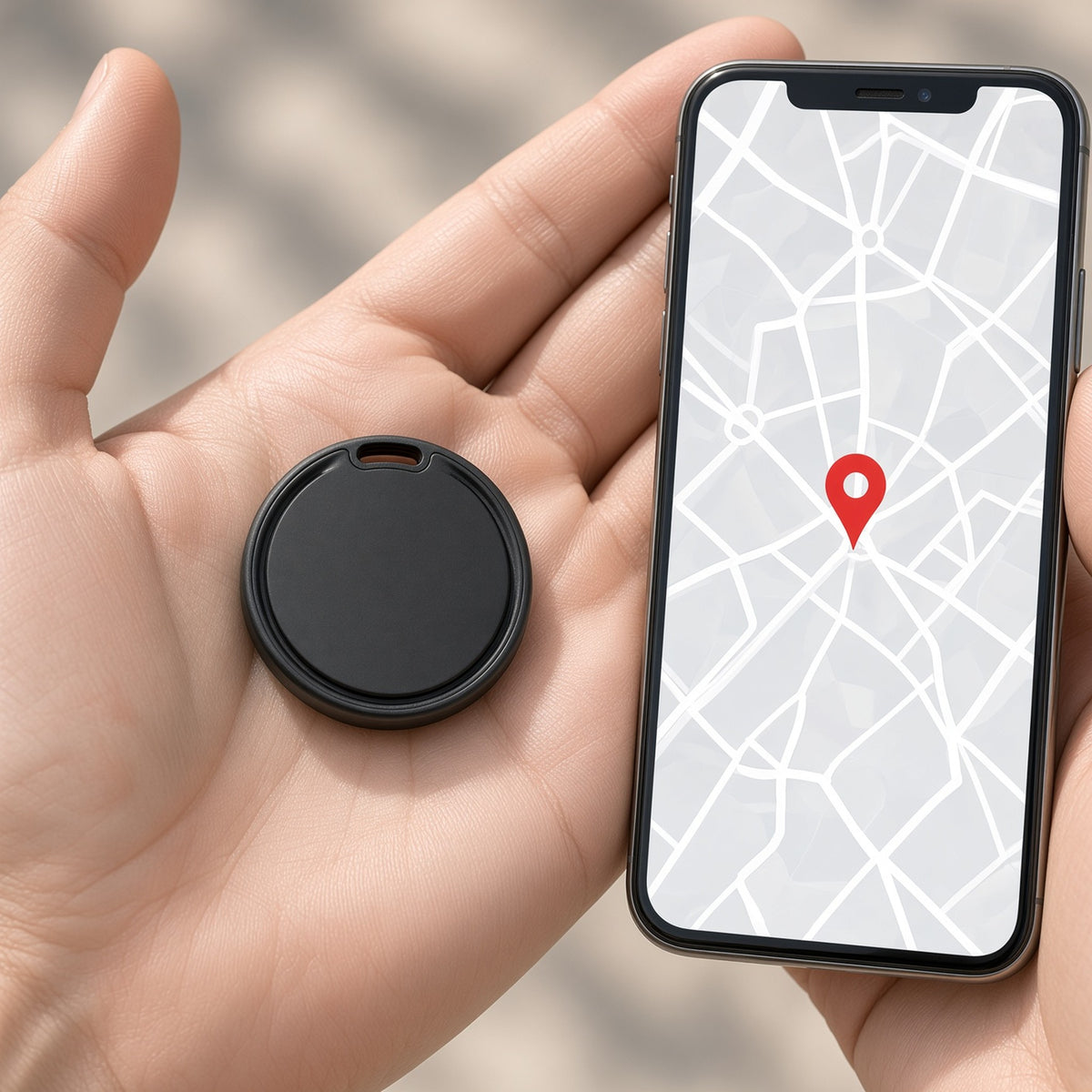 Dual Pet Tracker Tag – iPhone & Android: with phone map