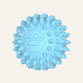 Blue spiky rubber dog ball
