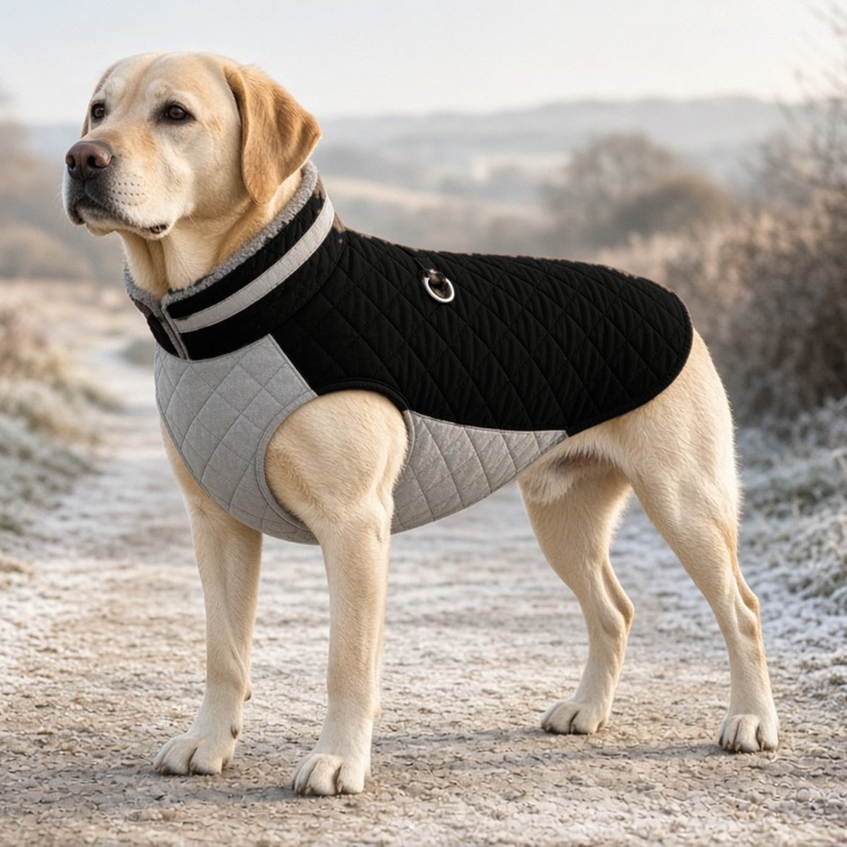 Quilted Fleece-Lined Winter Dog Coat